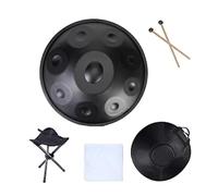 Steel Hand Pan Percussion Instruments, 432Hz/440Hz Hand Drum, 9/10/12 Notes 22 Inches D Minor Handpan Instrument Handpan Drum For Adults, For Yoga Sound Healing(B,9 notes(440Hz))