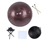 Steel Hand Pan Percussion Instruments, 432Hz/440Hz Hand Drum, 9/10/12 Notes 22 Inches D Minor Handpan Instrument Handpan Drum For Adults, For Yoga Sound Healing(C,9 notes(440Hz))