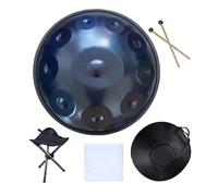 Steel Hand Pan Percussion Instruments, 432Hz/440Hz Hand Drum, 9/10/12 Notes 22 Inches D Minor Handpan Instrument Handpan Drum For Adults, For Yoga Sound Healing(E,10 notes(440Hz))