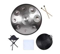Steel Hand Pan Percussion Instruments, 432Hz/440Hz Hand Drum, 9/10/12 Notes 22 Inches D Minor Handpan Instrument Handpan Drum For Adults, For Yoga Sound Healing(D,10 notes(432Hz))