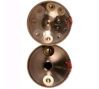 Steel Hand Pan Percussion Instruments, 9/10/12/14 Notes Hand Drum In D Kurd Minor, 432Hz Handpan Instrument, For Yoga Training, Travel Use, Music Training(A-432Hz,9Notes)