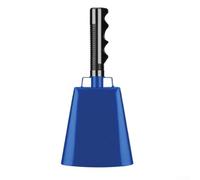 Steel Handheld Cowbell with Handle for Football, Baseball, Soccer, Basketball, Volleyball, Cycling, Marathon, For Party Parades, Concerts, and Signaling (Blue)
