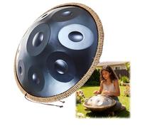 Steel Handpan D Minor Kurd 440Hz 432hz 9/10/12 Notes 22 Inch Handpan Drum Instrument Harmonic Percussion for Sound Healing, Personal Meditation, Yoga(Blue,432HZ/12Note)