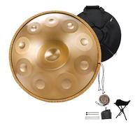 Steel Handpan Drum Sets - Hand Pan Drum For Adults, 9/10/12 Notes 432Hz/440Hz In D Minor Percussion Instrument Harmonic, For Sound Healing, Personal Meditation(A,440HZ/10Note)