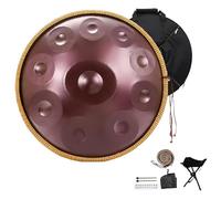 Steel Handpan Drum Sets - Hand Pan Drum For Adults, 9/10/12 Notes 432Hz/440Hz In D Minor Percussion Instrument Harmonic, For Sound Healing, Personal Meditation(D,440HZ/10Note)