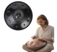 Steel Handpan Instrument, 9-12 Note Layout Tuned to 432Hz and 440Hz for Meditation and Music Practice, 22 Inch