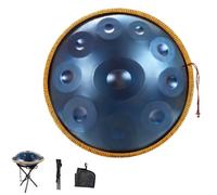 Steel Handpan/Tongue Drum Instruments, 22" D Minor Music Handpan 9/10/12 Notes, 432/440Hz Hand Pan Drum Sets, For Adults, Children, And Beginners Percussion Instrument(E,10 notes(440HZ))