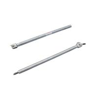 Steel Hard Tow Bar, Portable Recovery Drawbar, High Load Capacity, 2m/6.5ft Long, for Emergencies(White)