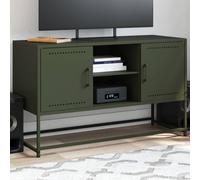 (black) vidaXL Highboard Sideboard Side Cabinet Storage Organiser Cupboard Black Steel