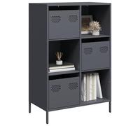 Steel Highboard Storage Cabinet 68x39x103.5cm Industrial Cupboard Shelves