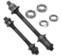 Steel Hollow Axle Kit 150mm Rear 108mm Front | for Quick release compatible, complete assembly kit, bead frames included, easy installation, standard sizing
