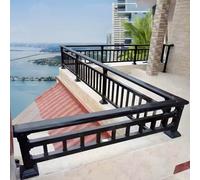Steel Horizontal Deck Railing Kit for Deck, Fence Extension Height Privacy for All-Safe Pool/Balcony, Black Metal Railing Pickets Outdoor(22x12in/55x30cm)