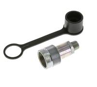 Steel Hydraulic Coupling Socket 3/8 inch Male NPT Threads Dust Cap