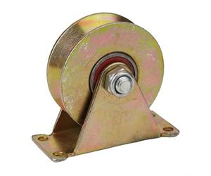 Steel Idler Pulley 80mm Double Ball Bearing 50kg(80mm) | Industrial grade strength, sliding door application, quiet operation, 60mm wheel, sturdy frame