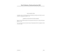 Steel Industry (Nationalisation) Bill (House of Lords) HLB 22