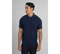 Steel & Jelly Men's Burton - Geo Texture Knitted Polo Shirt in Navy | Size: Small Steel & Jelly Navy S