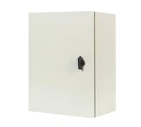 Steel Junction Box for Electrical Projects, Lockable Outdoor/Indoor Enclosure with Hinge Cover, Wall-Mount Design, Includes Mounting Plate