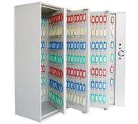 Steel Key Cabinet with Security Lock and Key Hooks Wall-Mounted 600 Positions Silver Color Key Storage for Home & Office Security (Silver 600)