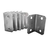 Steel L Shape Corner Brace Plate 90 Degree Right Angle Bracket for Home Furniture Trellis Shelves 10 Pack