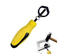 Steel Letter Punch Press Tool - Steel Stamp Holder | Metal Marking Tool, Safety Handle Leather Puncher with Yellow Rubber Handle, Security Holder Marking Punch