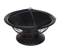 Steel Lift-Top Screen Firepit Black
