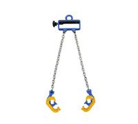 Steel Lifting Chain Sling,2 Hooks Drum Lifter,Crane Forklift Top Hook Drum Lift 1 Tonne,for Secure Transport and Handling(Style 4)