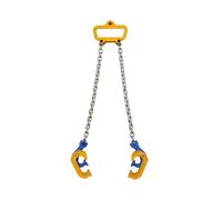 Steel Lifting Chain Sling,2 Hooks Drum Lifter,Crane Forklift Top Hook Drum Lift 1 Tonne,for Secure Transport and Handling(Style 2)