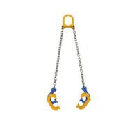 Steel Lifting Chain Sling,2 Hooks Drum Lifter,Crane Forklift Top Hook Drum Lift 1 Tonne,for Secure Transport and Handling(Style 1)