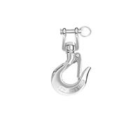 Steel Lifting Hooks, Heavy Duty Lifting Swivel Clevis Grab Hook for Rigging Deck Receiver Hitches Trailer Wiring, 150-1500Kg Load(Load 150kg)