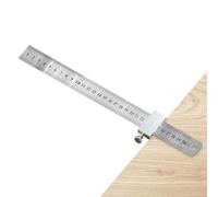 Steel Limit Measuring Ruler With Built-in Setting | Rugged Accurate Krastool Locator,Steel Measuring Rod Position Boundary Block | for DIY Woodworking Measuring and Marking