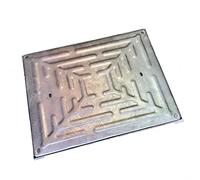 Steel Locked Manhole Cover & Frame 645x495x25mm Galvanised 2.5-Tonn Galvanised steel solid-top manhole cover with screw-locked design, 645x495x25mm overall size