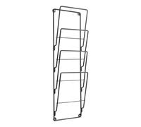 Steel Magazine Rack Black one size