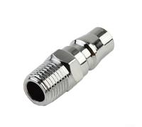 Steel Male Air Compressor Coupling 1/4 Inch for Thread Adapter Pneumatic Quick Connect Fitting for Compressed Air Hose and Workshop Air Tools Compatible with Garage Compressor
