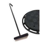Steel Manhole Cover Lifter Tool | Multifunctional Drain Cover Lifting Keys | Universal Hook for Easy Handling (40cm 1cm)