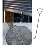Steel Manhole Cover T-Hook, Versatile Lifting Hooks Drain Grate Hook Puller, Gully Pulling Septic Tank Hook for Plumbers/Construction Workers (Size : 50 cm (19 3/4"))
