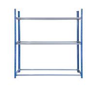 Steel & MDF Shelving Unit 185cm - Blue T-Rax Tyre Racking 180cm by Raven
