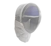 Steel Mesh Fencing Helmet with Waterproof PU Leather Lining, Protective Face Guard for Competition - Durable Construction, Comfortable Fit, Ideal for Beginners and Experts (L)