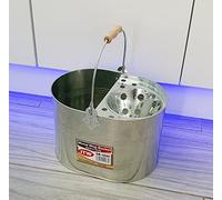 Steel Metal Mop Bucket 13L litres Large Galvanised Industrial Reinforced Thick Heavy Duty Metal Steel Mop Bucket for Office Home General Cleaning