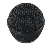 Steel Microphone Grille Replacement Head With Foam Windscreen For Beta58a Dynamic Mics Silver Gold Red Black Four Pack Protective Mesh(Black)