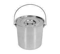 Steel Milk Barrel, 4.4lbs Food Grade Stainless Steel Portable Bucket, Handheld Stainless Steel Bucket with Lid for Kitchen, Industry, Ect