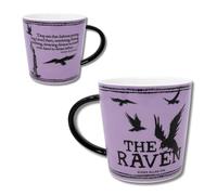Steel Mill & Co Book Lovers Mug, Cute Coffee/Tea Ceramic Mug with Handle for Book Club, 14 oz Reading Themed Coffee Cup (The Raven (Purple)