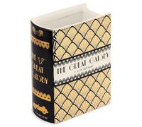 Steel Mill & Co Book-Shaped Decorative Vase, Ceramic Vases for Home Decor, Cute Bookshelf Decor, Unique Vase for Book Lovers (Small - Great Gatsby)