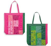 Steel Mill & Co Cute Canvas Tote Bag for Book Lovers, Bookish Reusable/Foldable Bag for Work/Groceries (Wicked Word Cloud)