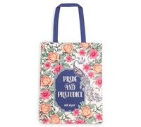 Steel Mill & Co Cute Canvas Tote Bag for Book Lovers, Bookish Reusable/Foldable Bag for Work/Groceries, Pride and Prejudice, Pride and Prejudice