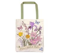 Steel Mill & Co Cute Embroidered Canvas Tote Bag for Flower Lovers, Botanical Them Reusable/Foldable Bag for Work/Groceries (Wildflowers)