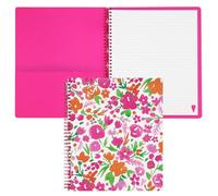 Steel Mill & Co Cute Large Spiral Notebook College Ruled, 11" x 9.5" with Durable Hardcover and 160 Lined Pages (Watercolor Flowers)