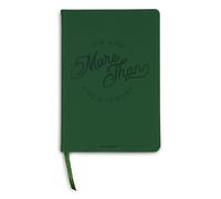Steel Mill & Co Faux Leather Journal, 8.5” x 6” Scripture Quote Notebook with 172 Lined Pages, Book-Bound, Dark Green Leatherette Writing Journal with Debossed Cover for Women & Men (More than