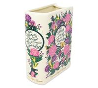 Steel Mill & Co Original Large Book-Shaped Decorative Vase, Ceramic Vases for Home Decor, Cute Bookshelf Decor, Unique Vase for Book Lovers (The Secret Garden - Collector's Edition)