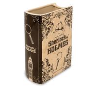Steel Mill & Co Original Large Book-Shaped Decorative Vase, Ceramic Vases for Home Decor, Cute Bookshelf Decor, Unique Vase for Book Lovers (Sherlock Holmes)