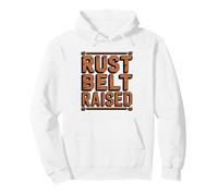 Steel Mill Glow Rust Belt Raised Industrial Graphic Art Ohio Pullover Hoodie